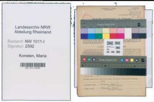 Entnazifizierung Maria Konsten , geb. 07.12.1901 (Stopfmeisterin)