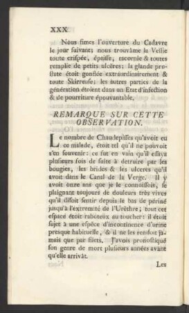 Remarque Sur Cette Observation