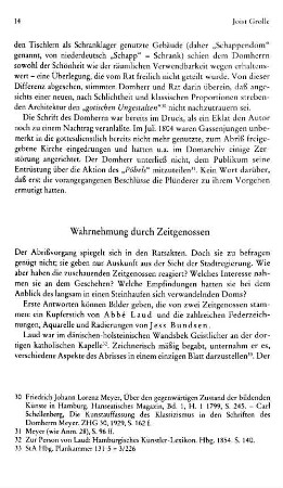 Wahrnehmung durch Zeitgenossen