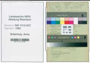 Entnazifizierung Anna Schermuly , geb. 26.05.1911 (Geschaeftsinhaberin)