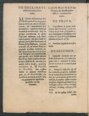 De Declinationibus contractorum.