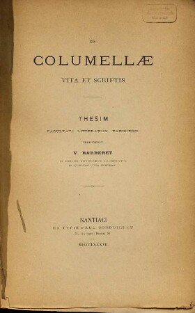 De Columellae vita et scriptis