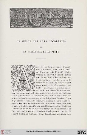 3. Pér. 34.1905: Le musée des arts décoratifs et la collection Émile Peyre