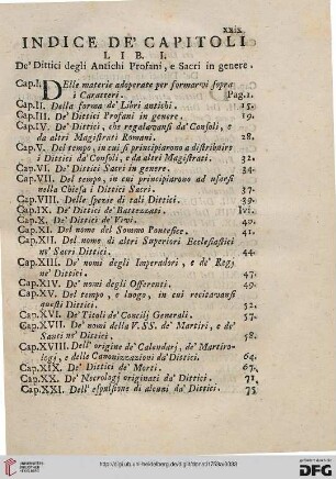 Indice de'capitoli