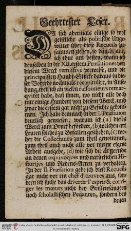 Geehrtester Leser