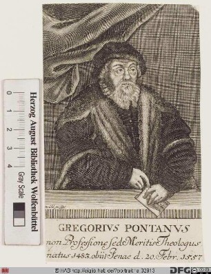 Bildnis Gregor Brück (lat. Pontanus, eig. Heintz od. Heintze)