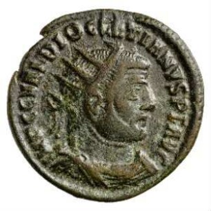Münze, Follis (Follaro), 295 - 296 n. Chr.