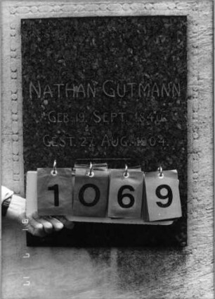 Grabstein 1069 [Hahn S. 86 Grab-Nr. 1455]: Grabstein 1069 (Detailaufnahme) [Hahn S. 86 Grab-Nr. 1455]