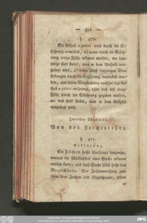 Zweiter Abschnitt. Von der Zeichenlehre.
