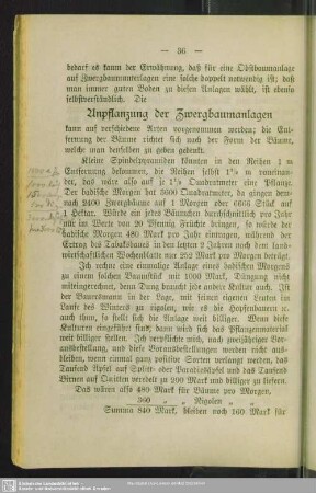 Anpflanzung der Zwergbaumanlagen