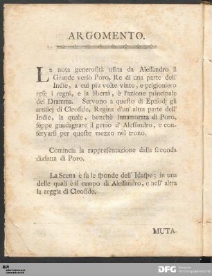 Argomento. / Innhalt.
