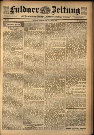 Zweite Ausgabe vom Samstag, den 19. März 1898.