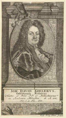 Johann David Köhler, Prof. und Bibliothekar in Altdorf; geb. 18. Januar 1684