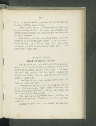 Zwanzigstes Kapitel. Allerhand Ueberraschungen.