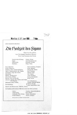 Die Hochzeit des Figaro