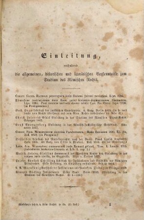 Dr. Ferdinand Mackeldey's Lehrbuch des Römischen Rechts, 1. Enthaltend die Einleitung und den allgemeinen Theil