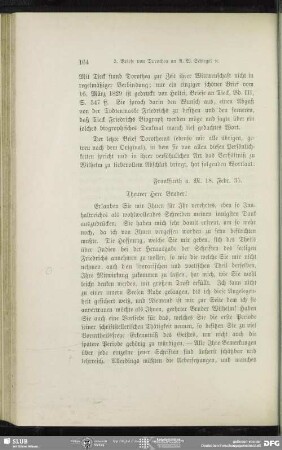 Dorothea von Schlegel an August Wilhelm von Schlegel, Frankfurt am Main, 18.02.1835