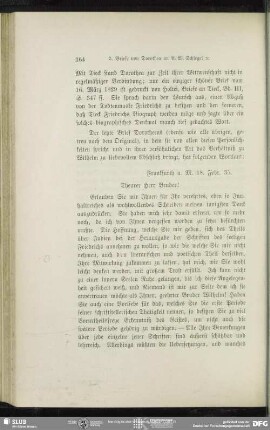 Dorothea von Schlegel an August Wilhelm von Schlegel, Frankfurt am Main, 18.02.1835