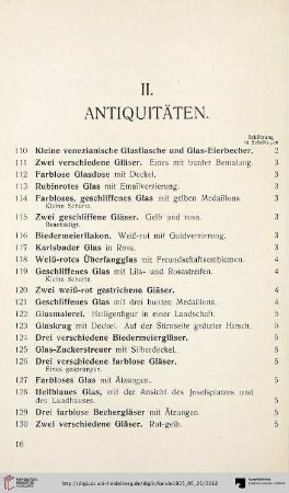 Antiquitäten (Nr. 110-268)