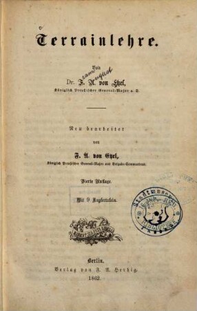 Terrainlehre : mit 9 Kupfertafeln