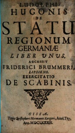 De Statu Regionum Germaniae