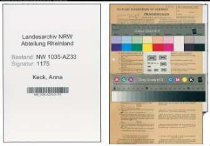 Entnazifizierung Anna Keck , geb. 19.04.1901 ()