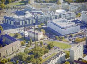 Bebauung Prager Straße in Dresden : Blickrichtung Südosten zum ehemaligen "Centrum Warenhaus"