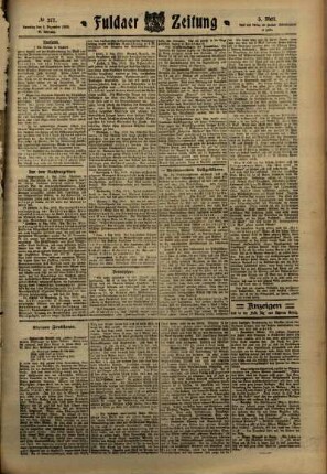 Fünfte Ausgabe vom Samstag, den 03. Dezember 1910.