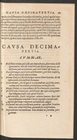 Causa Decimatertia.