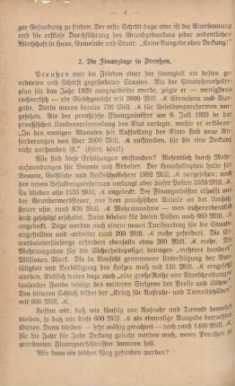 2. Die Finanzlage in Preußen
