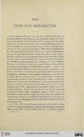 2.Ser. 18.1897: Der Fund von Bergbieten