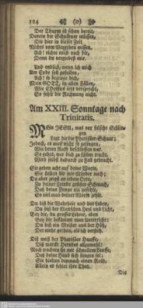 Am XXIII. Sonntage nach Trinitatis