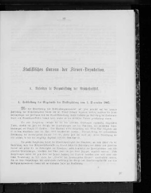 Statistische Bureau der Steuer-Deputation