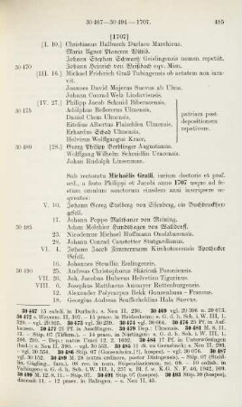 485-491, Matrikel 30467-30636 (1707-1708)