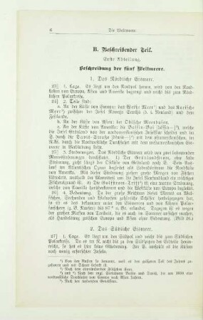 Erste Abteilung. Beschreibung der fünf Weltmeere