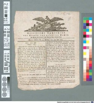 Berlinische Nachrichten von Staats- und gelehrten Sachen. Extra-Blatt. 1815,5, 1815,5 (7. Juli)