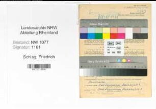 Entnazifizierung Friedrich Schlag , geb. 02.01.1910 (Polizist)