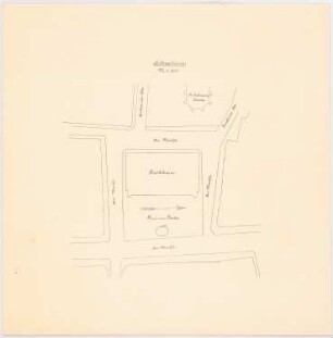 Rathaus, Göttingen: Alter Zustand: Lageplan 1:500