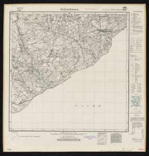 Messtischblatt [2692] = 1279 : Groß Leschienen, 1927 : Messtischblatt [2692] = 1279 : Groß Leschienen. - Aufn. 1910; bericht. 1927. - [Berlin] : Reichsamt für Landesaufnahme, 1927. - 1 Kt. : zweifarb. - Mit Höhenlinien u. Höhenang. - Mit polit. Grenzen u. Planzeiger