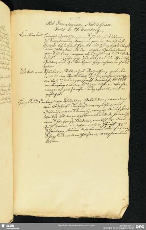 [Faszikel 59: Genealogische Notizen zur Familie von Schönberg]