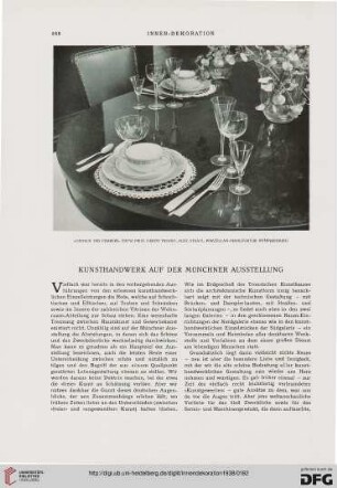 Kunsthandwerk auf der Münchener Ausstellung