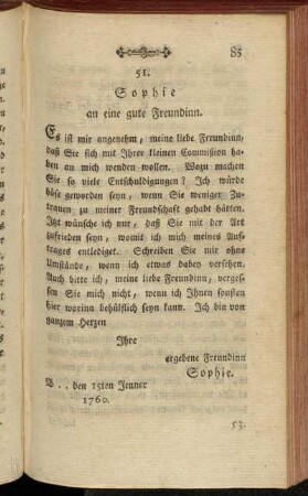 51. Sophie an eine gute Freundinn