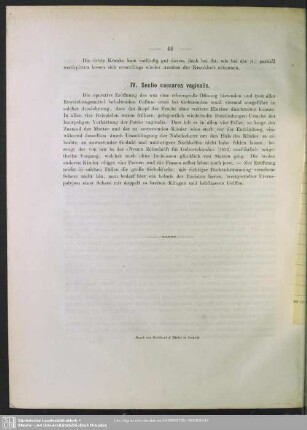 IV. Sectio caesarea vaginalis
