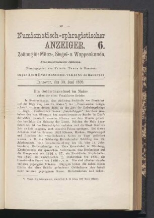 6. 30. Juin 1898