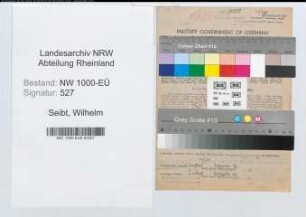 Entnazifizierung Wilhelm Seibt, geb. 21.03.1899 (Schmied)