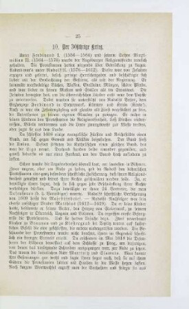 10. Der 30jährige Krieg