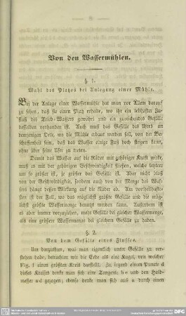 Von den Wassermühlen