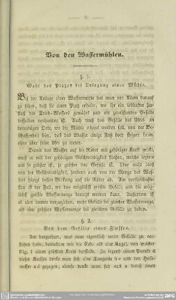 Von den Wassermühlen