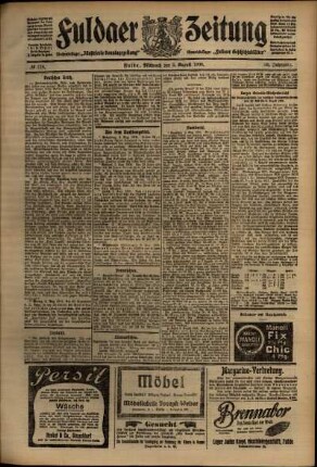 Zweite Ausgabe vom Mittwoch, den 05. August 1908.