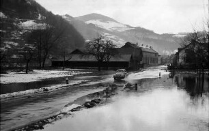 Hausen im Wiesental: Überschwemmte Straße